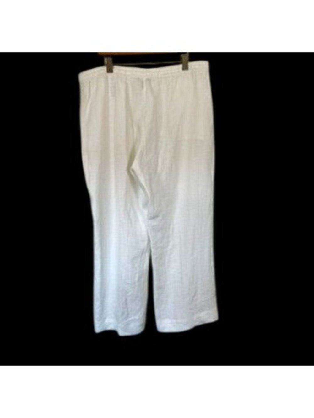Tommy Bahama Two Palms Linen Pants Women Sz L Drawstring Pull-On White Comfort - Picture 3 of 15